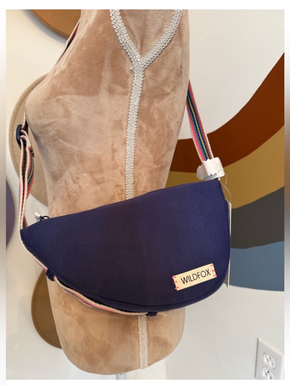 Wildfox Navy Crescent Crossbody NWT - Picture 10 of 10